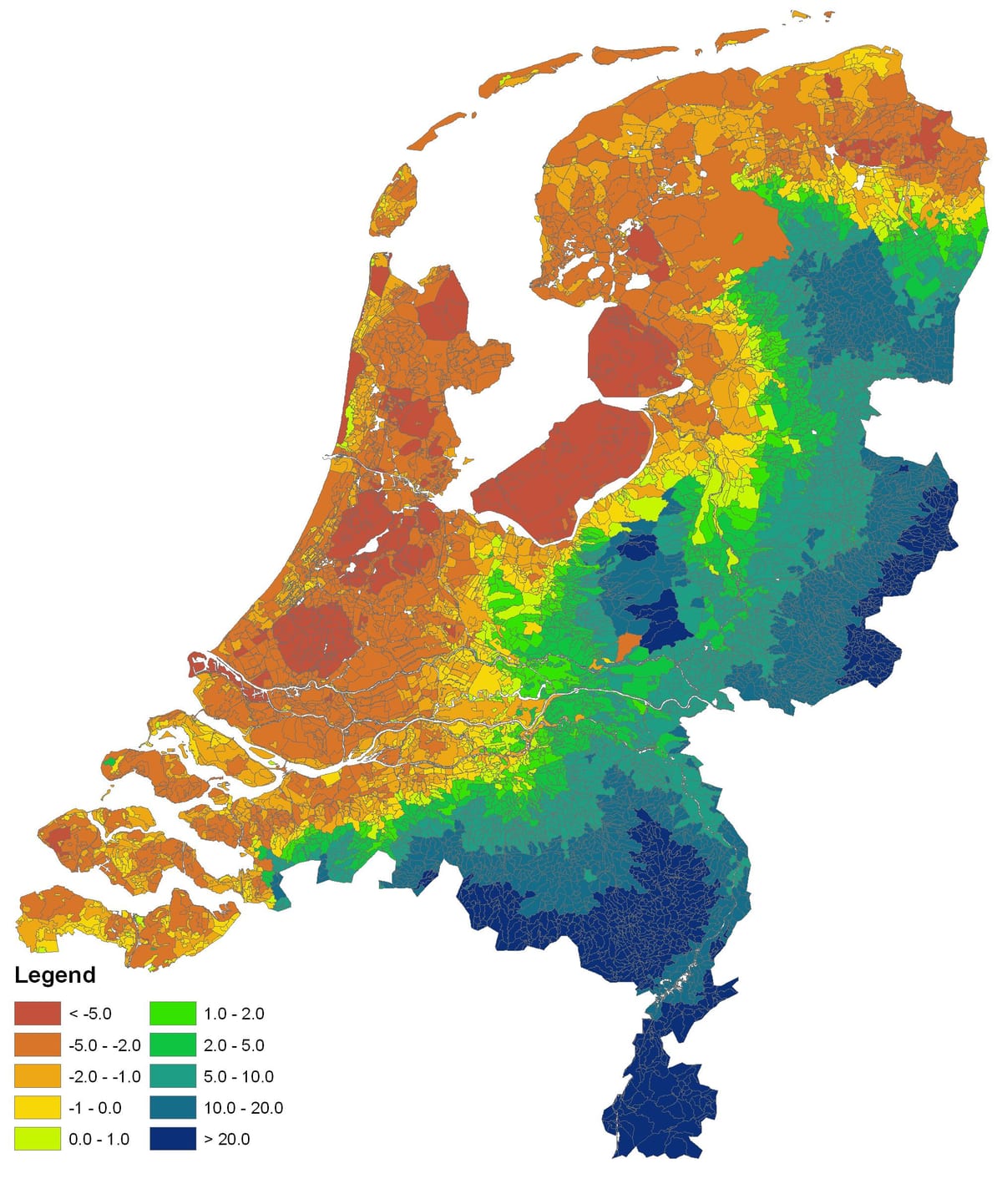 Holland klimatu mapě