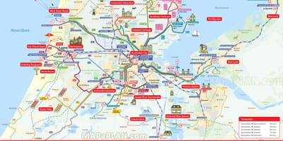Holland turistická mapa
