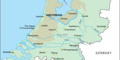 Holland řeky mapě