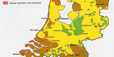 Mapa Nizozemsko lesy