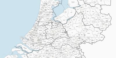 Holland obcí mapě