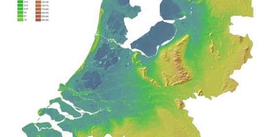 Fyzická mapa Nizozemska