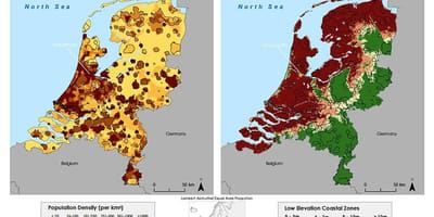 Holland výška mapě