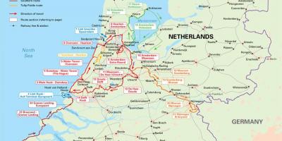 Nizozemské cyklostezky mapě