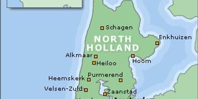 Mapa severní Holandsko