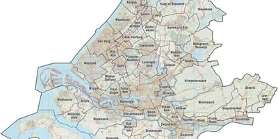 Mapa jižní Holandsko